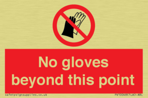 No gloves beyond this point